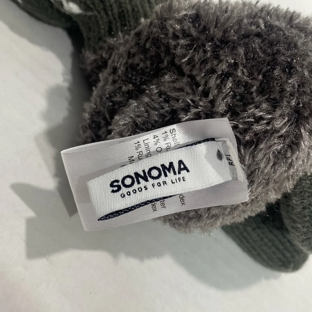 NWT Sonoma warm  Mittens gloves one size fit all -1